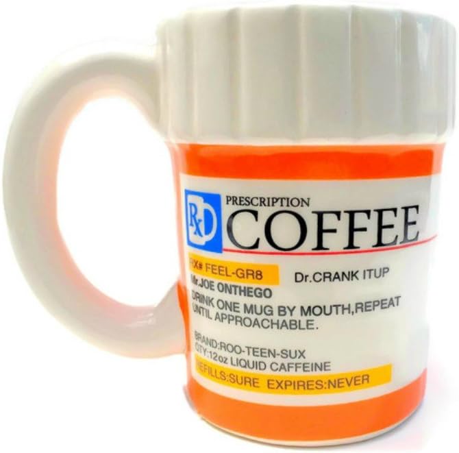 Fun gifts for white elephant exchange: Prescription coffee mug