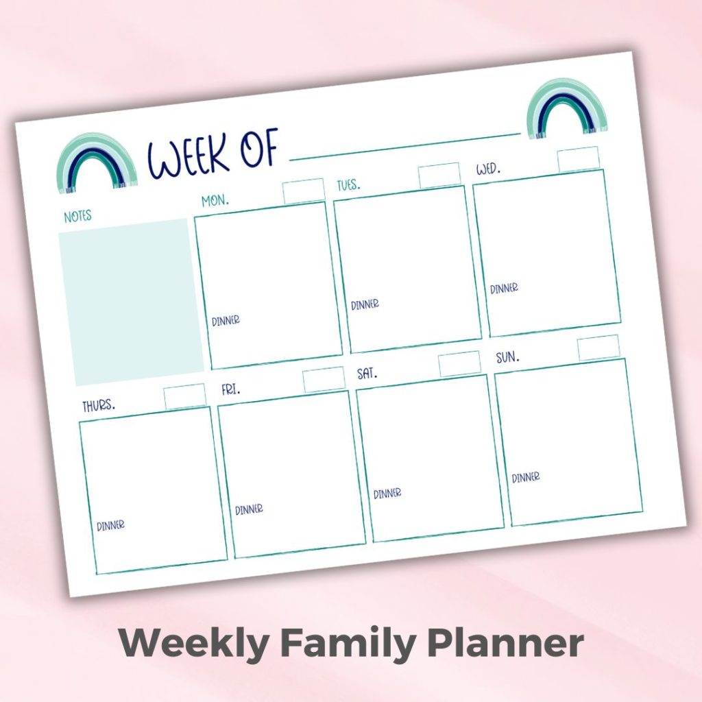 Weekly family planner