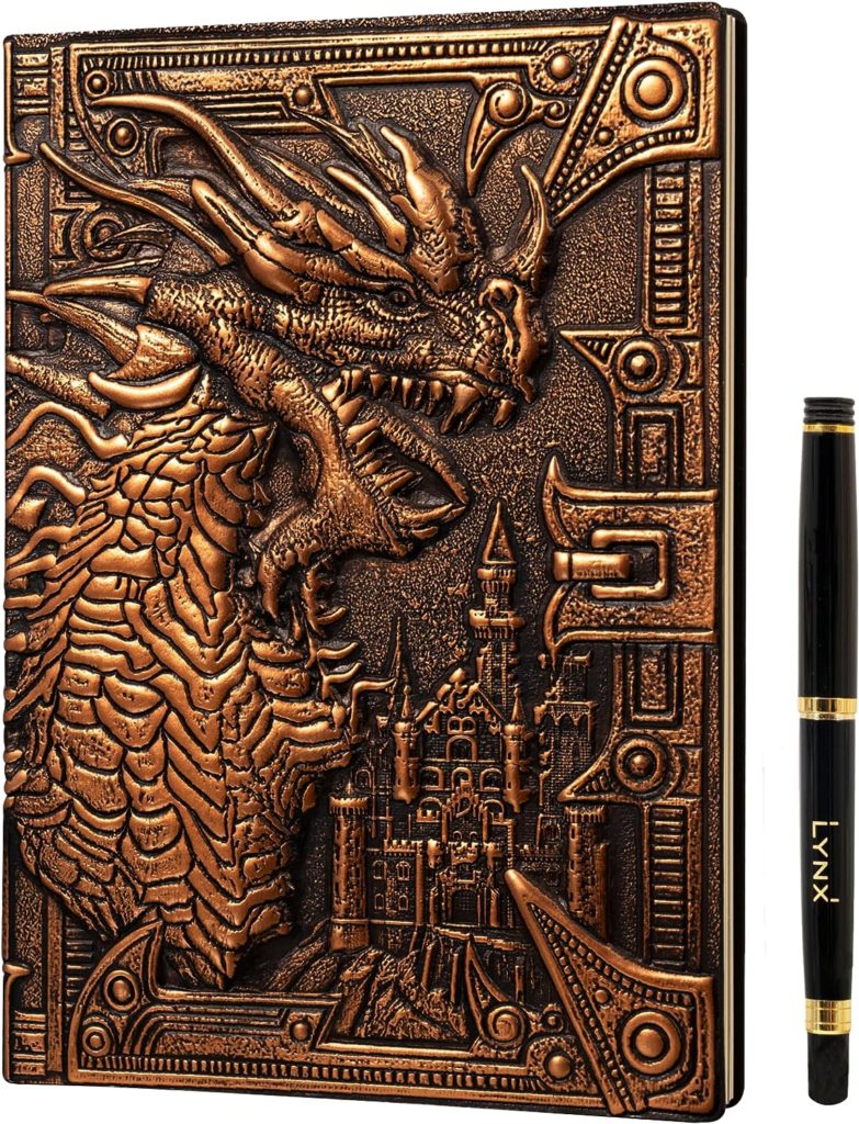 Nerdy Valentine's Day gift ideas for him: dragon notebook