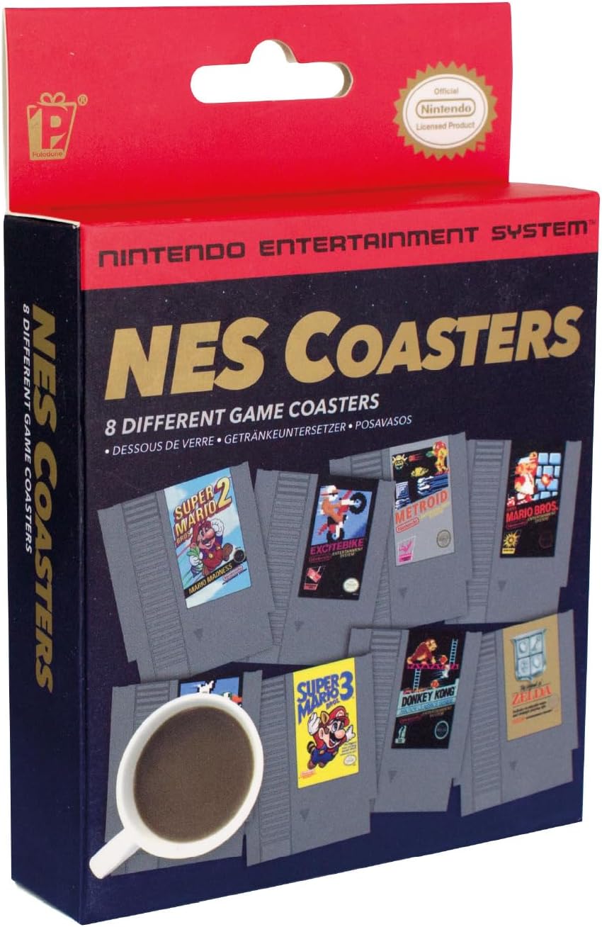 Best nerdy Valentine’s gift for him: NES Coasters