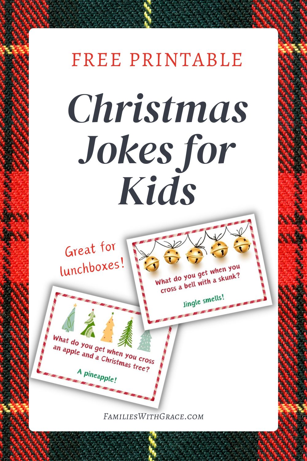 Free printable Christmas lunchbox notes and jokes