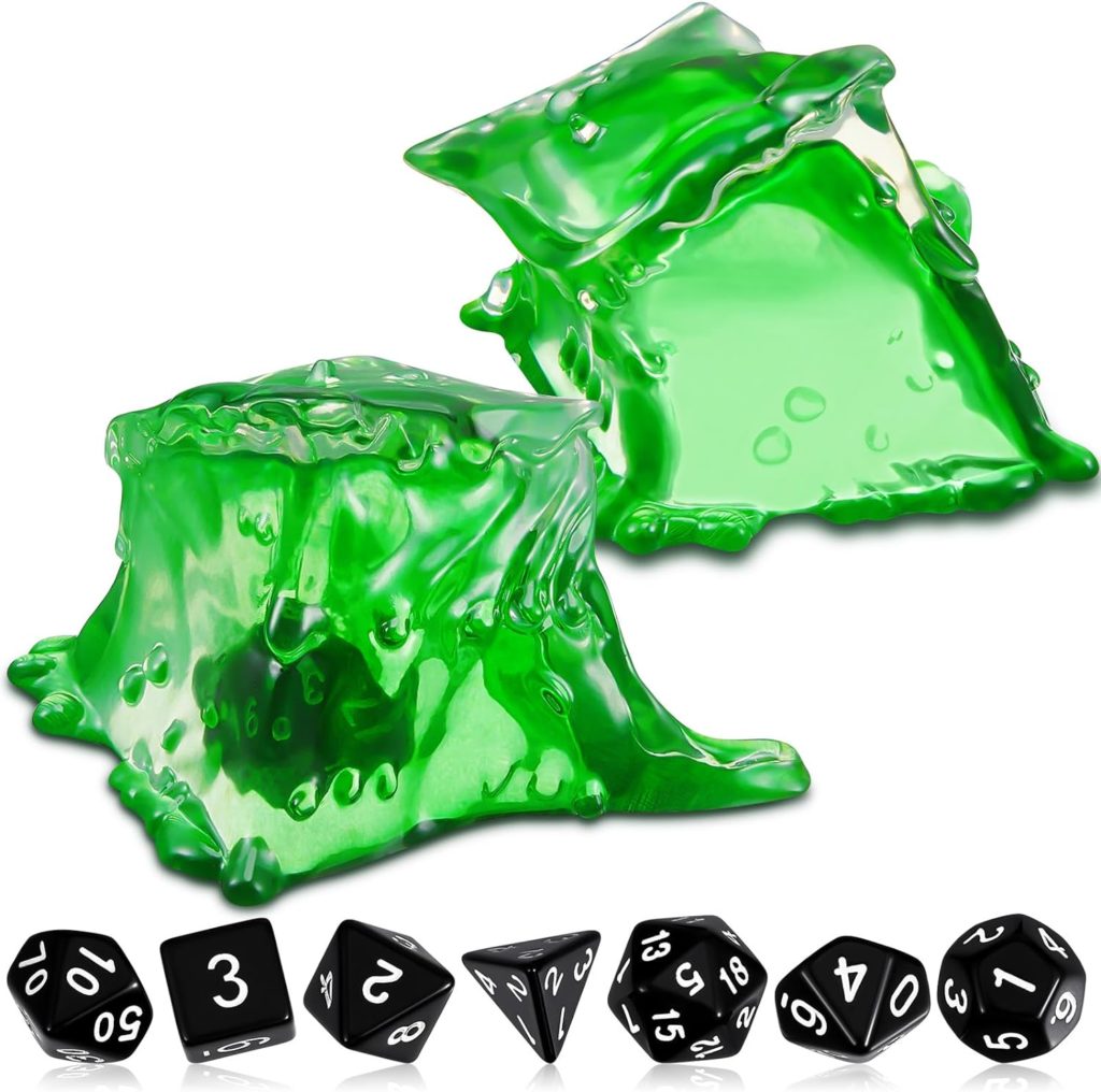 Nerdy Valentine's Day gift ideas for him: dice gel gelatinous cube