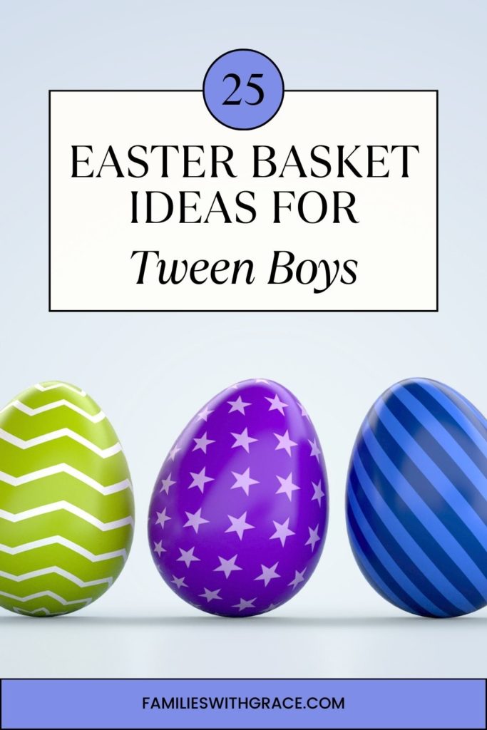 Easter basket ideas for tween boy Pinterest image 10