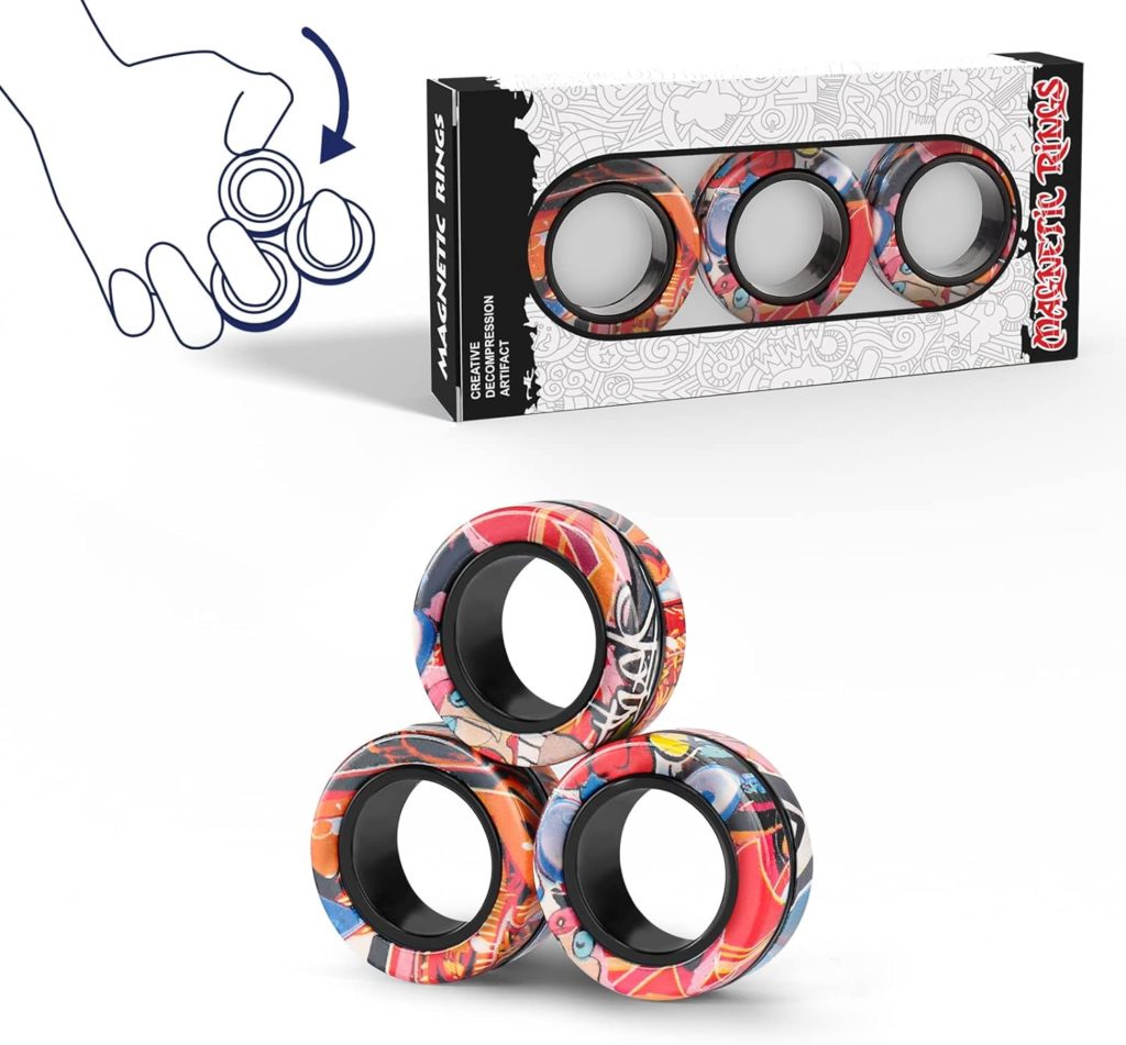 Easter basket ideas for tween boys: Magnetic fidget rings