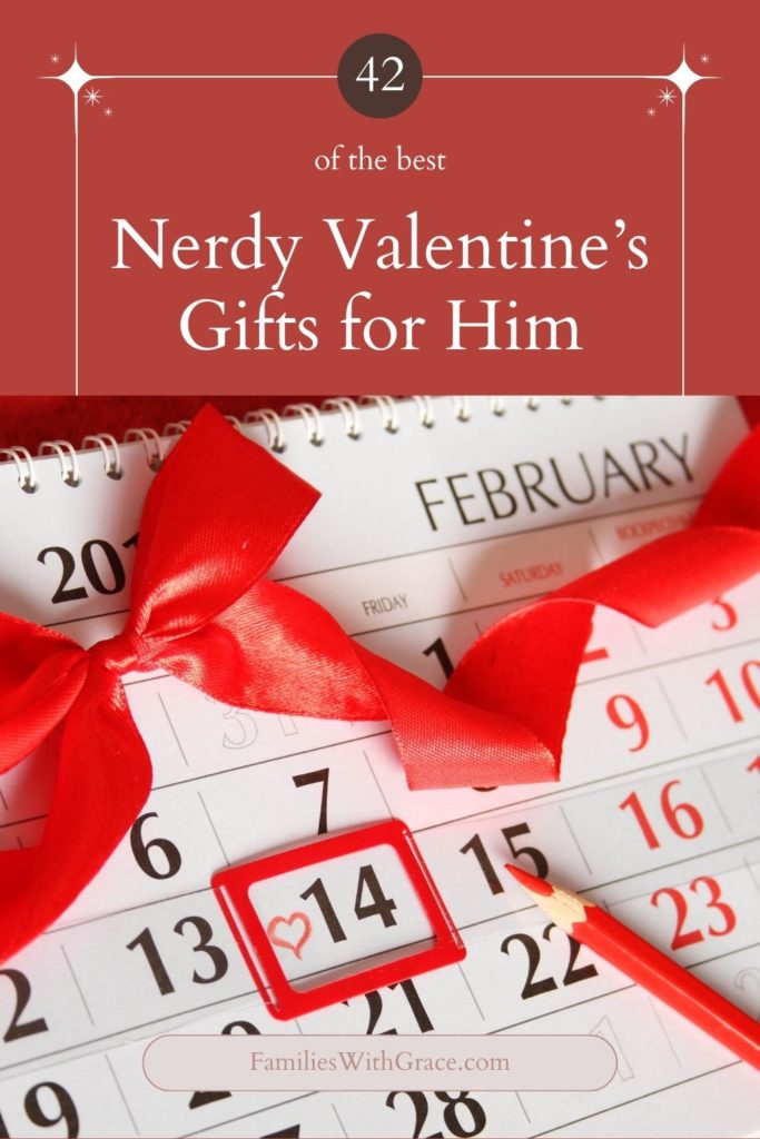 Nerdy Valentines gifts for him Pinterest image 1