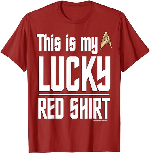 Nerdy Valentine's Day gift ideas for him: Star Trek red shirt