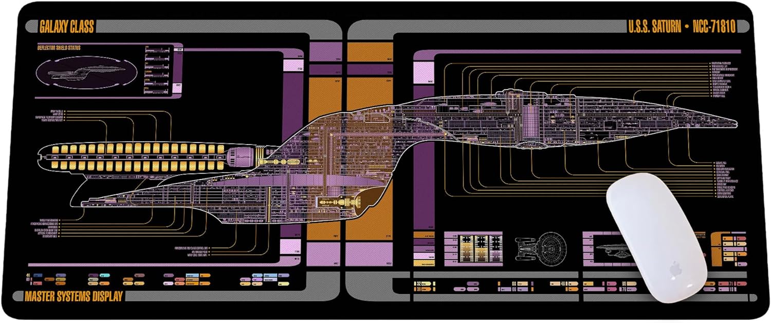 Nerdy Valentine's Day gift ideas for him: Star Trek desk mat