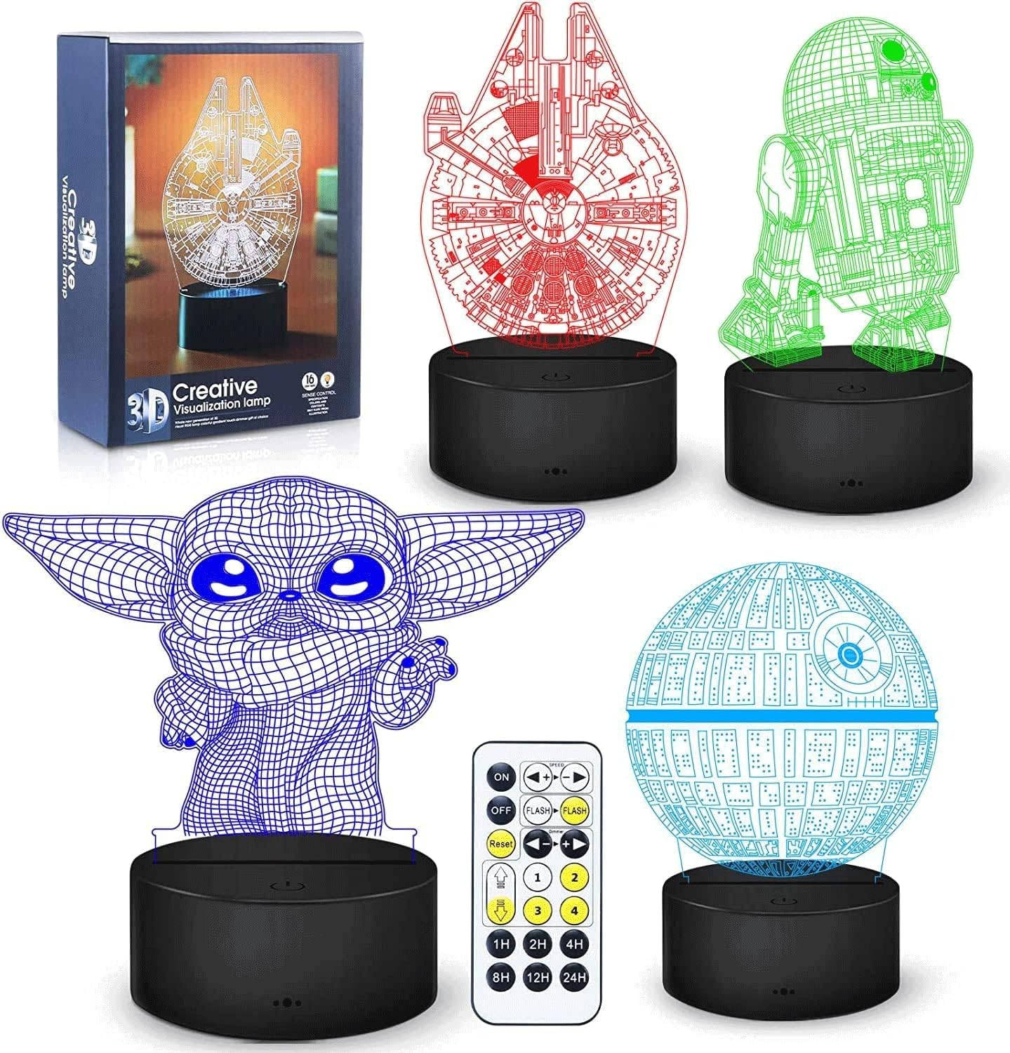 Nerdy Valentine's Day gift ideas for him: 3D Star Wars night light