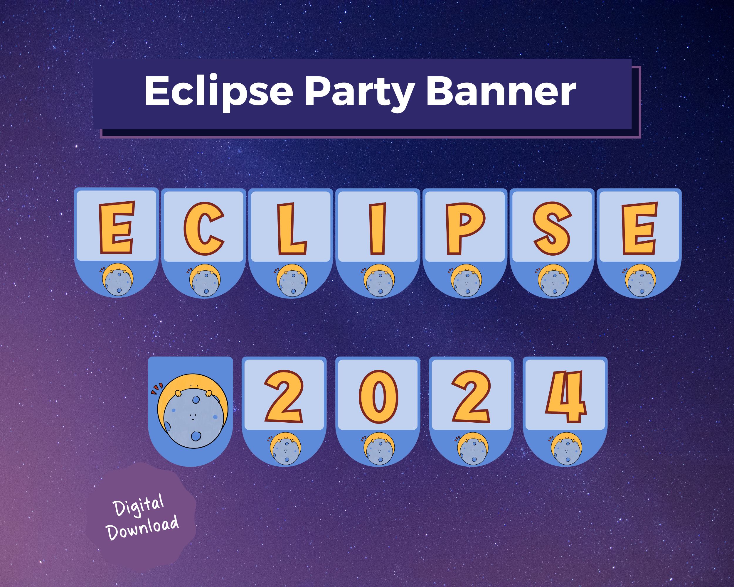 Eclipse 2024 party banner