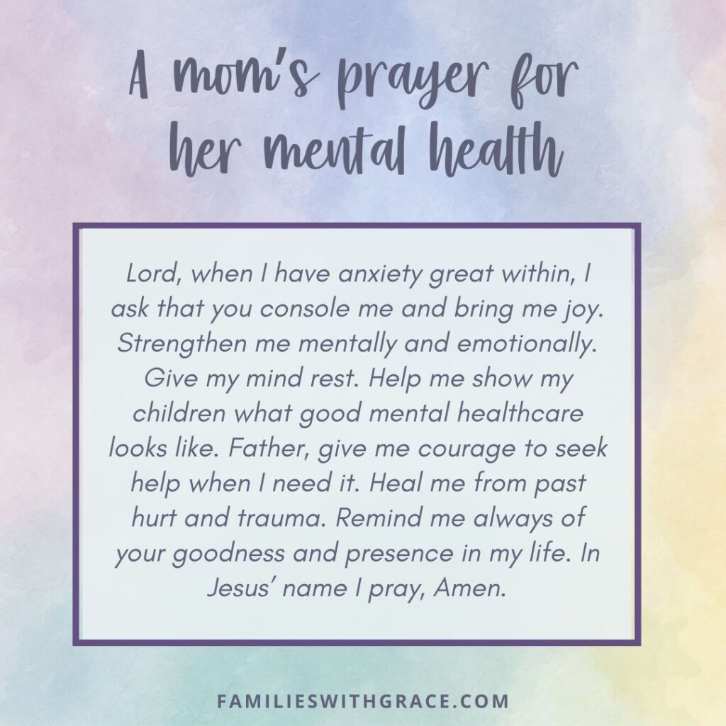 A mom's prayer for mental health