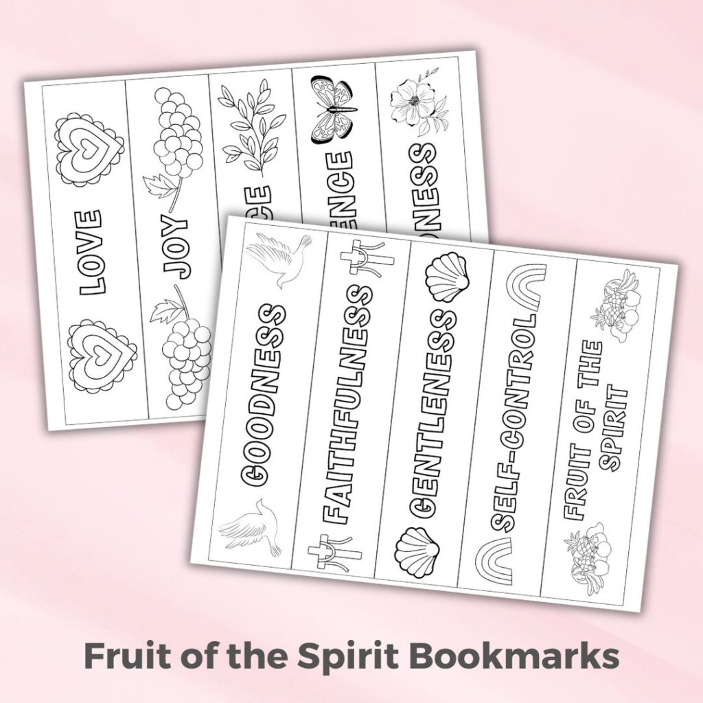 Free Fruit of the Spirit printable bookmarks