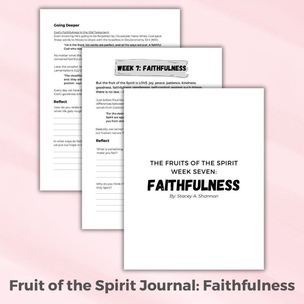 Free Fruit of the Spirit Journal for Moms: Faithfulness