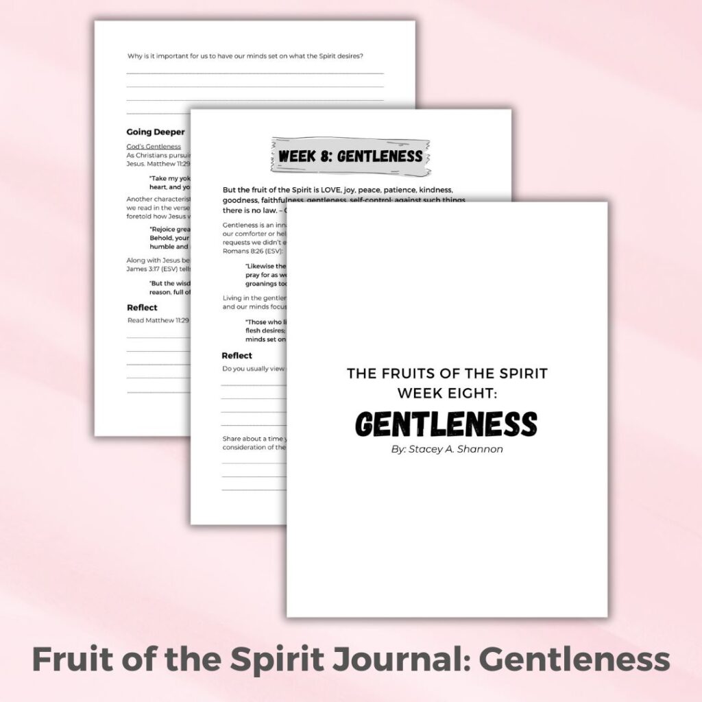 Free Fruit of the Spirit Journal for Moms: Gentleness