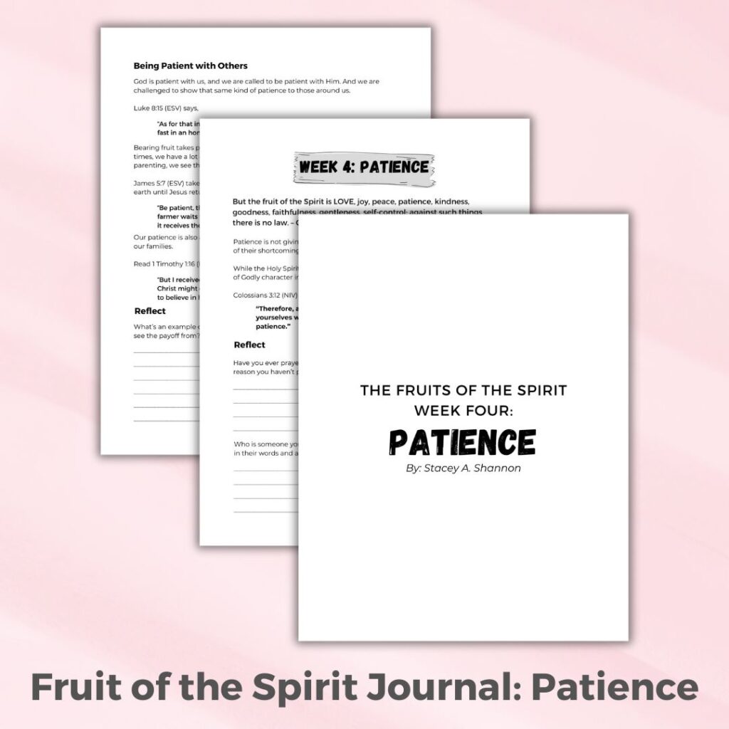 Free Fruit of the Spirit Journal for Moms: Patience