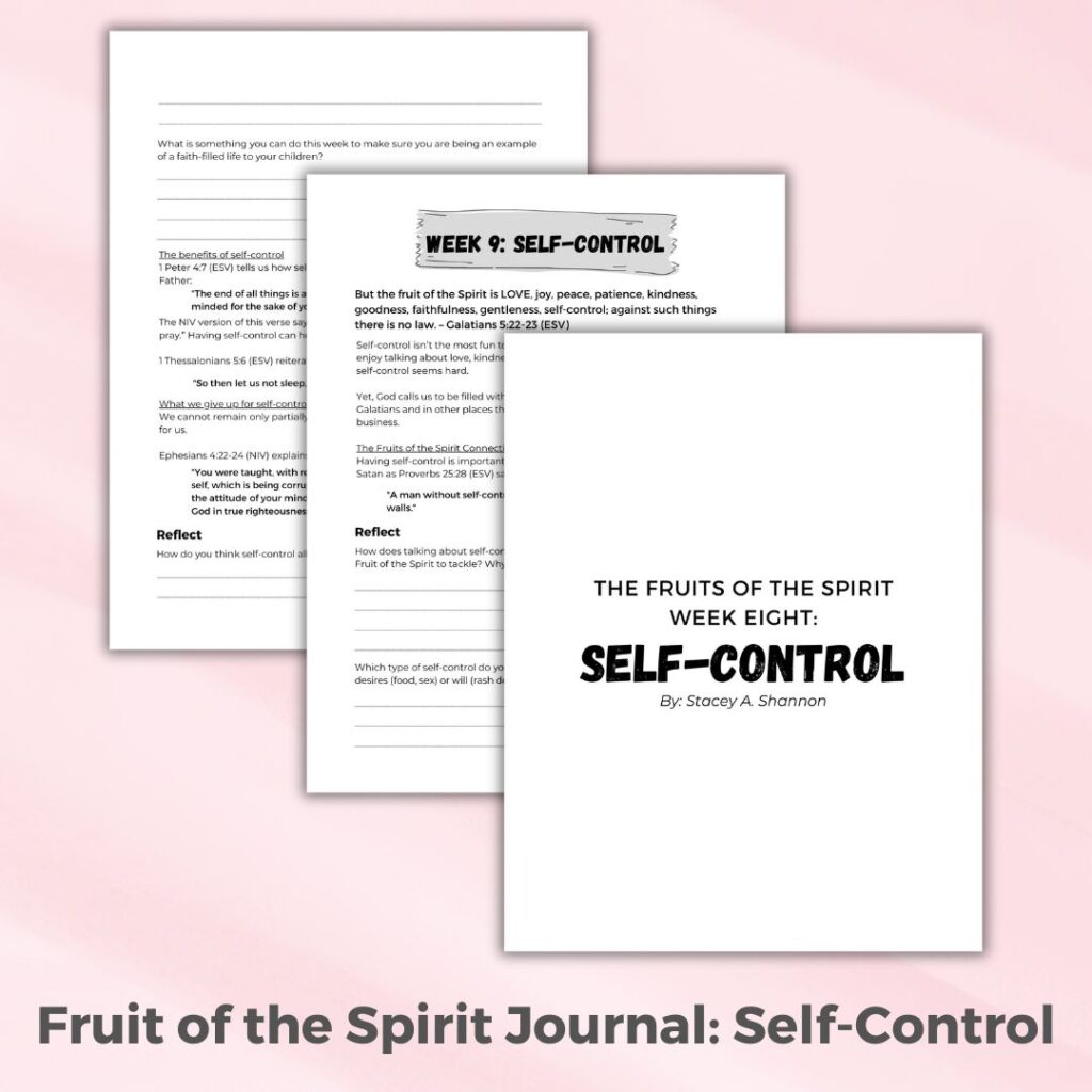 Free Fruit of the Spirit Journal for Moms: Self-Control