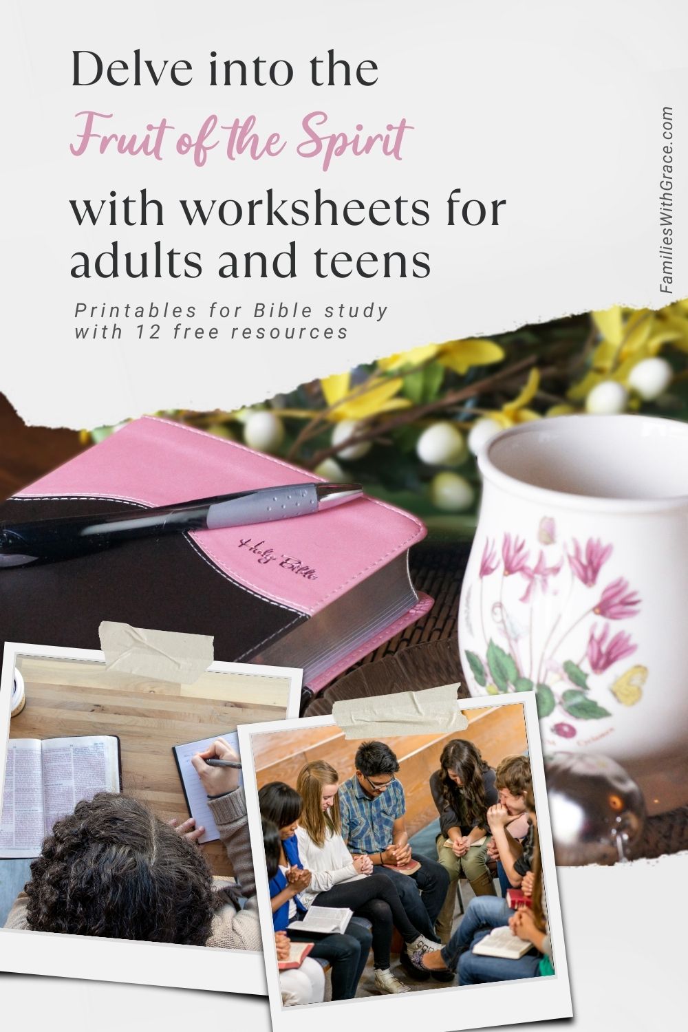 Fruit of the Spirit worksheets for adults and teens