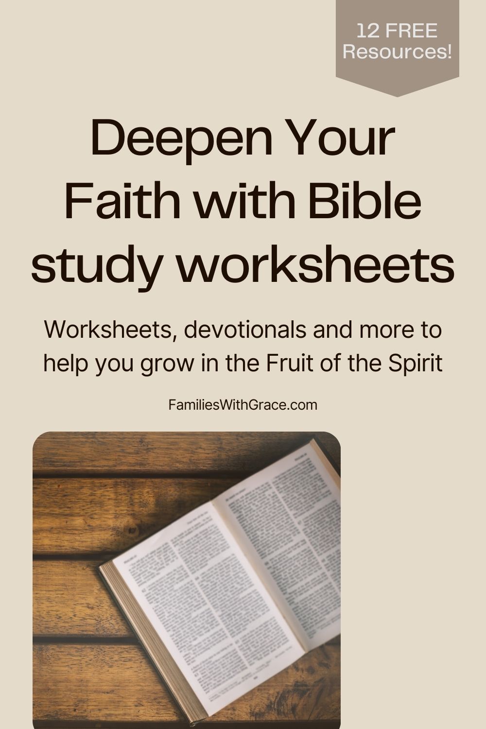 Fruit of the Spirit worksheets for adults and teens