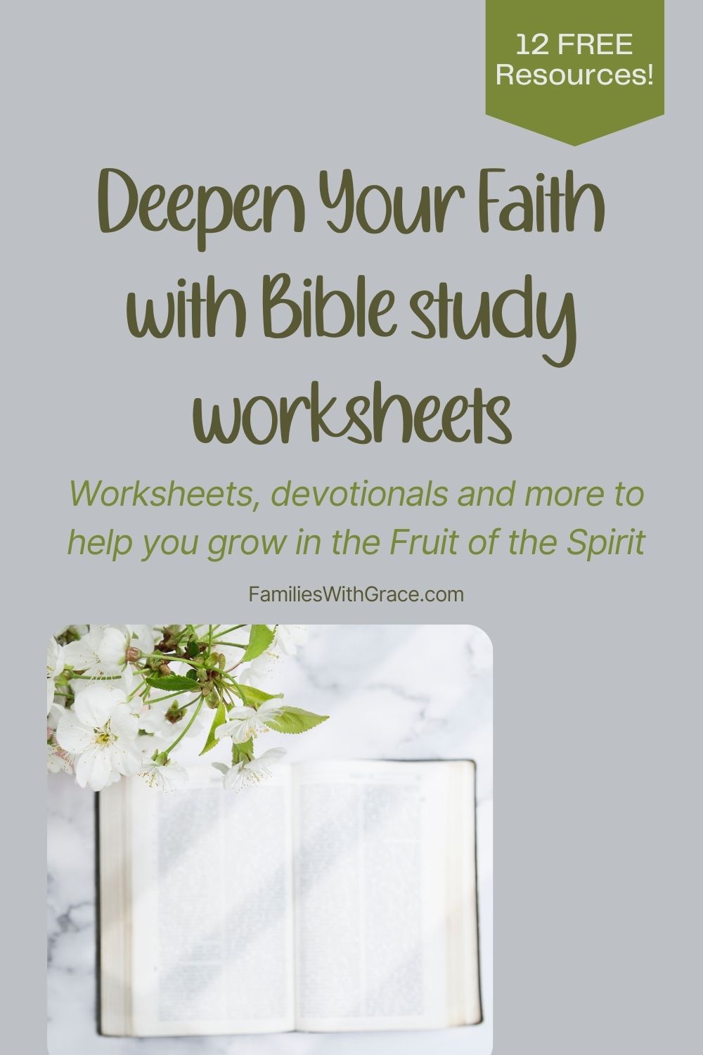 Fruit of the Spirit worksheets for adults and teens