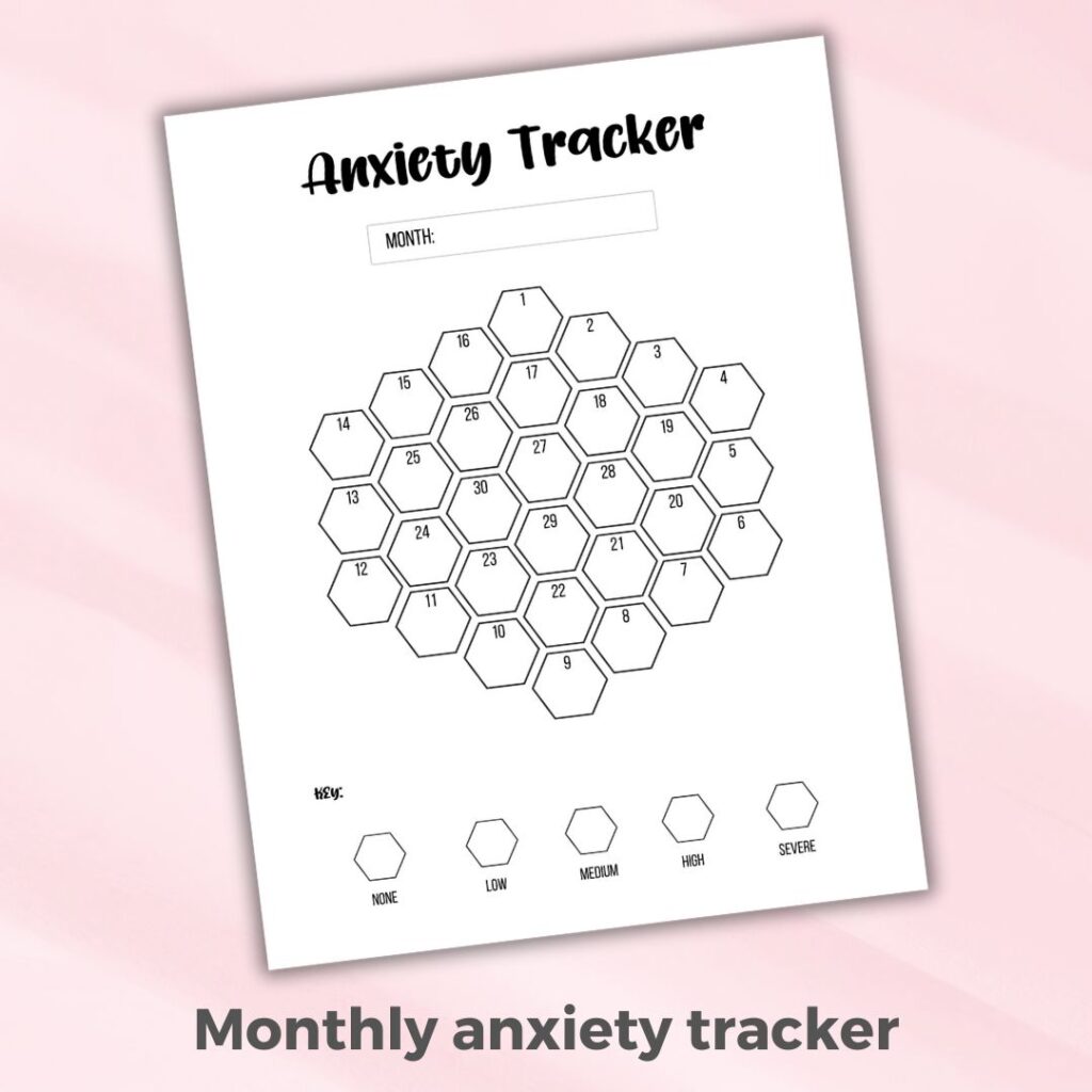 Monthly anxiety tracker