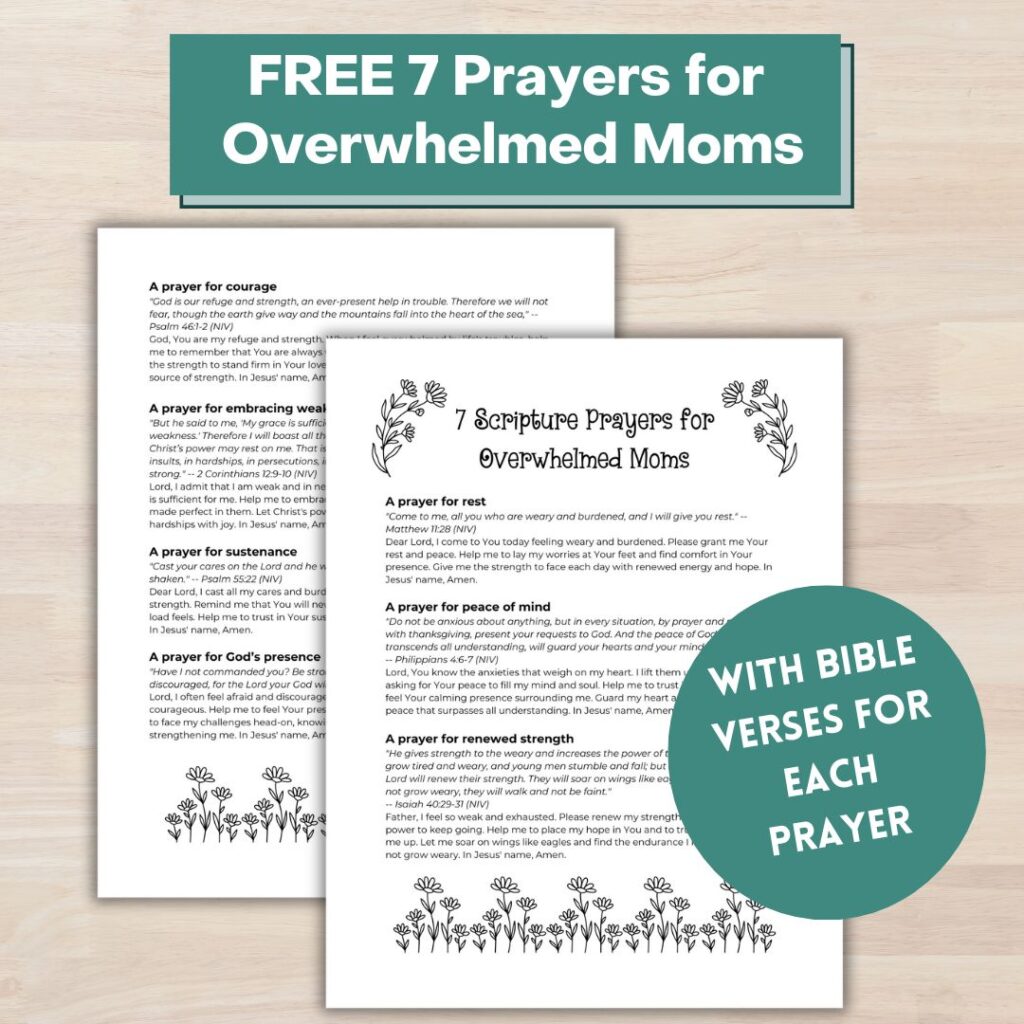 Free download of prayers for overwhelmed moms