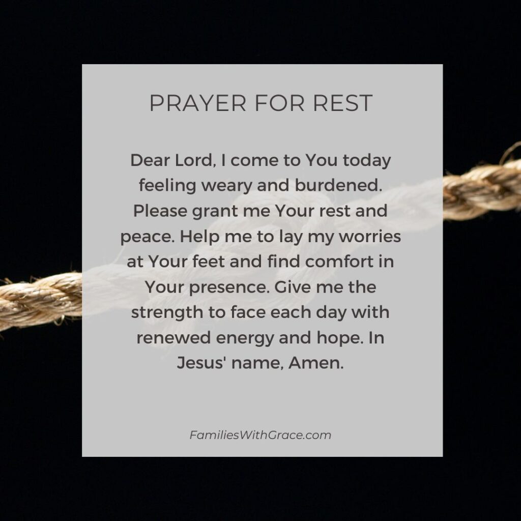 Prayers for overwhelmed moms prayer for rest