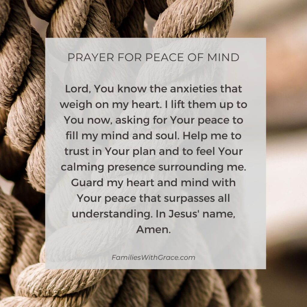 Prayers for overwhelmed moms prayer for peace of mind