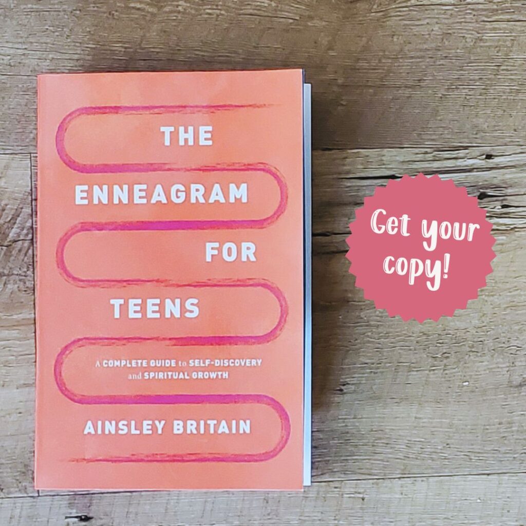 Book cover and purchase link for "The Enneagram for Teens"