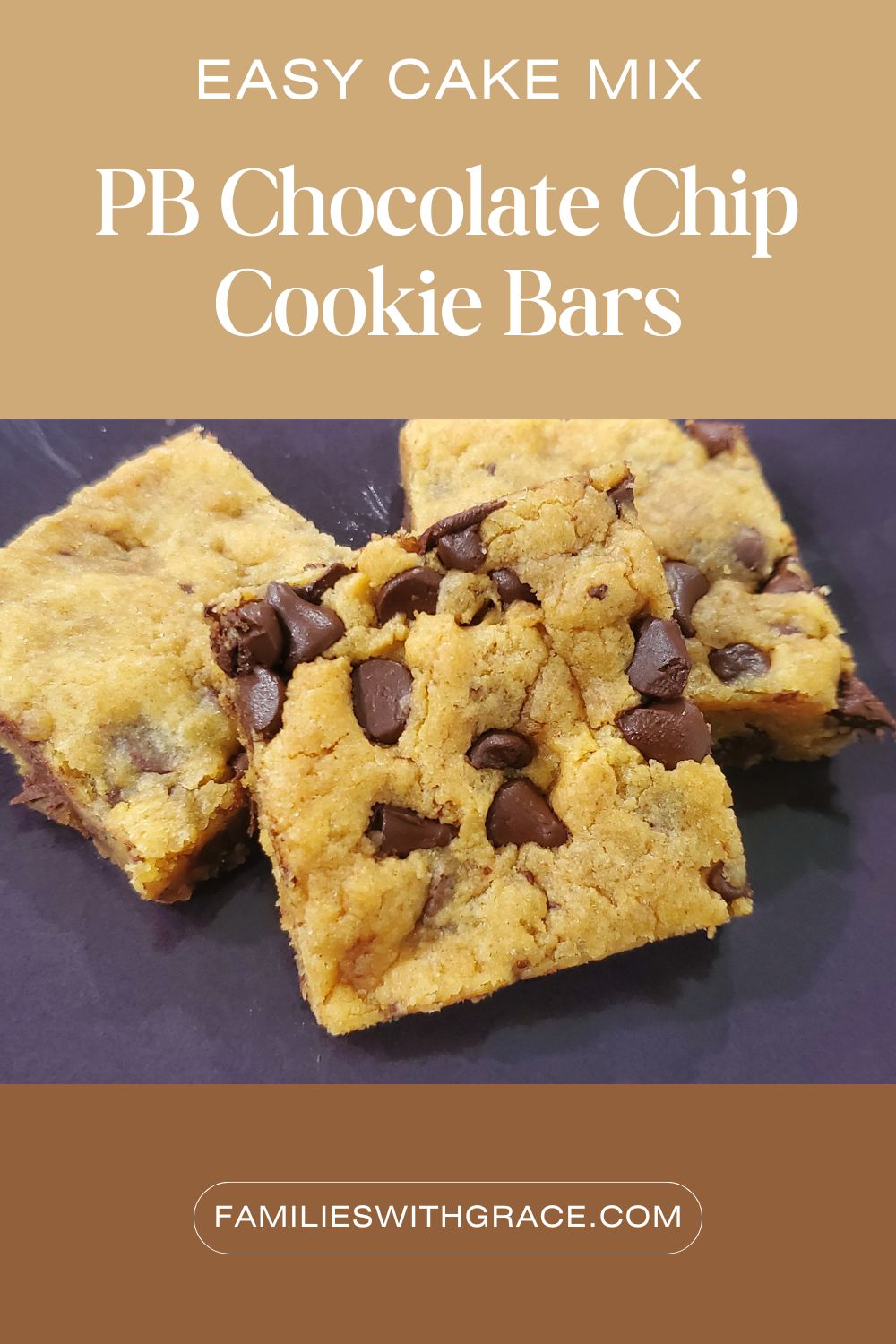 Peanut butter chocolate chip cookie bars