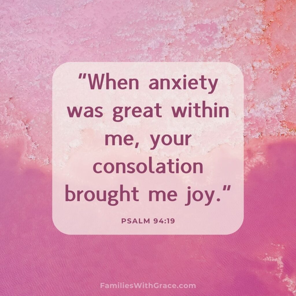 A Bible verse of encouragement for anxiety in motherhood