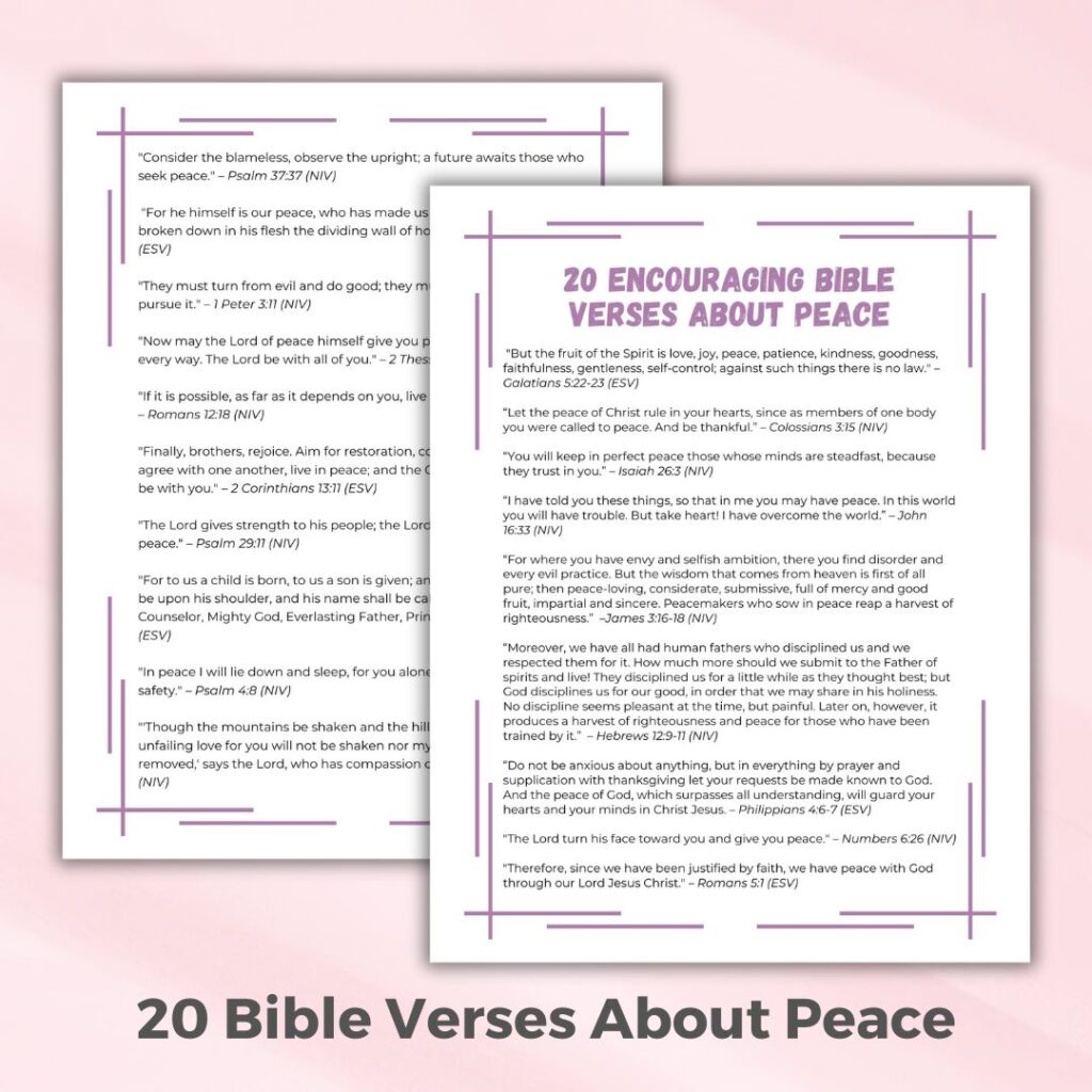 20 Bible verses about peace