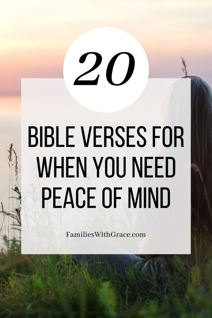 20 Encouraging Bible verses for peace of mind Pinterest image 1