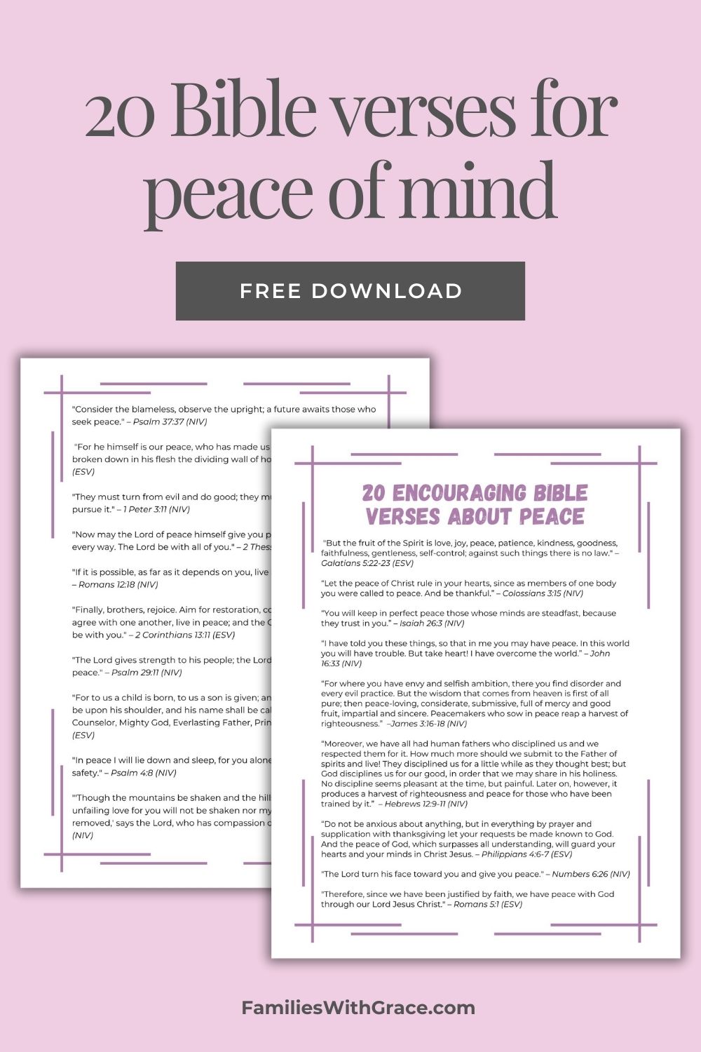 20 Encouraging Bible verses about peace of mind