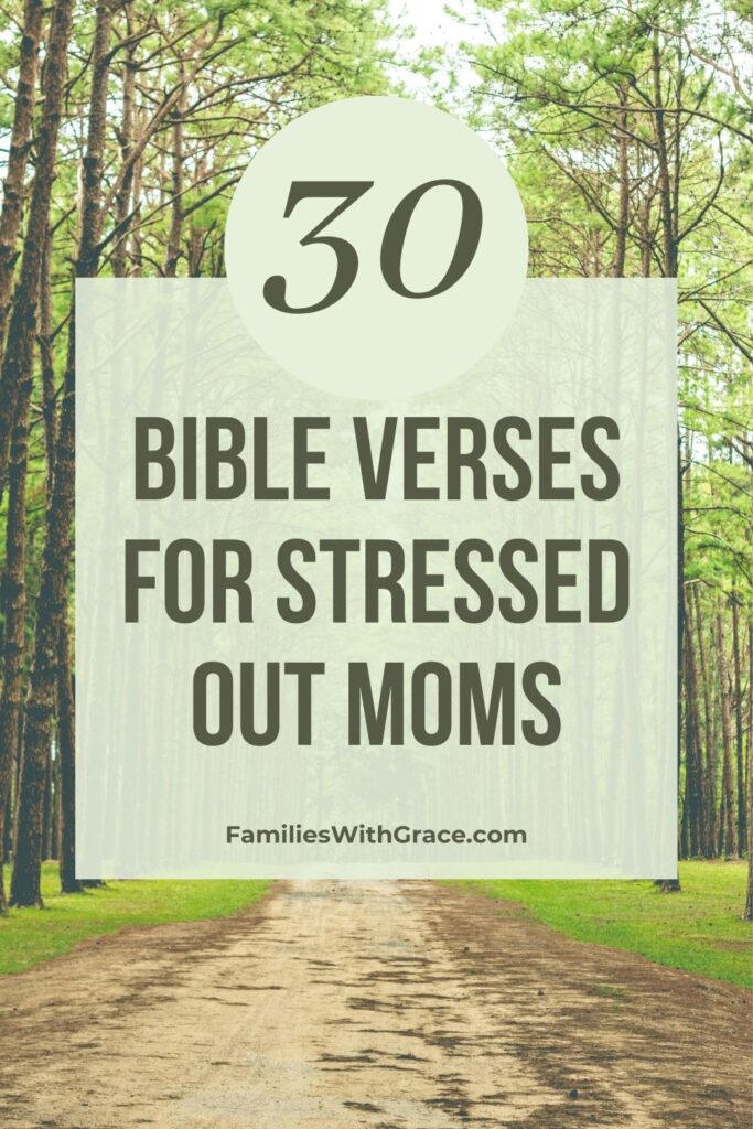 Bible verses on stress for moms Pinterest image 1