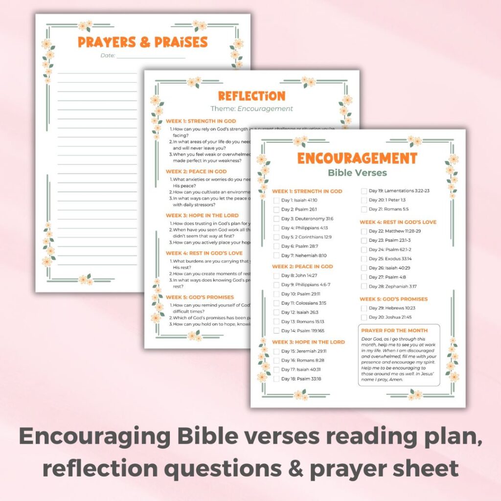 Bible reading plan of encouraging Bible verses for moms