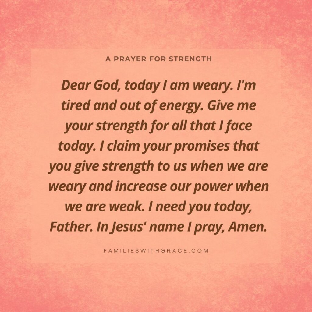 A prayer for strength