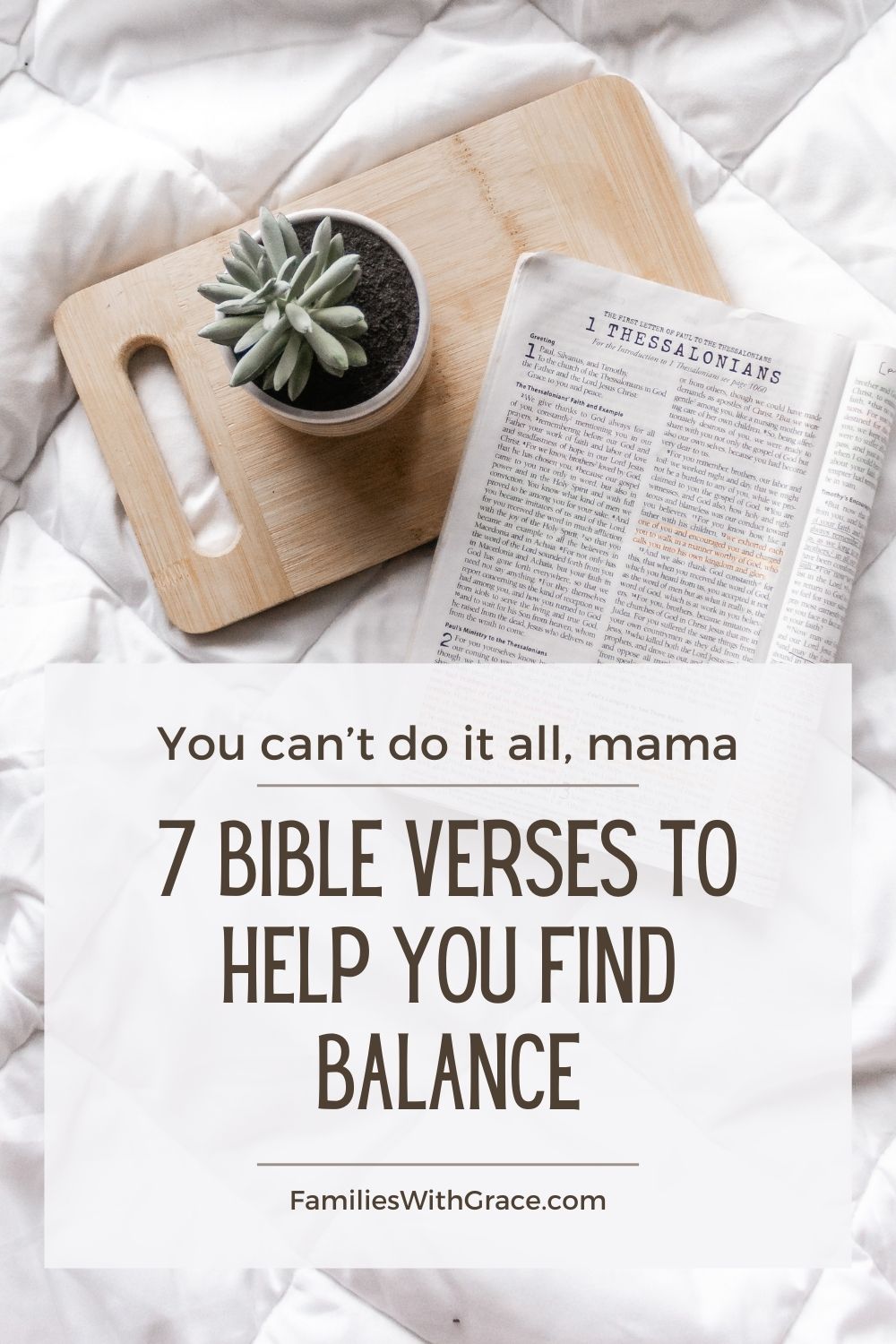 What does the Bible say about balance for moms?