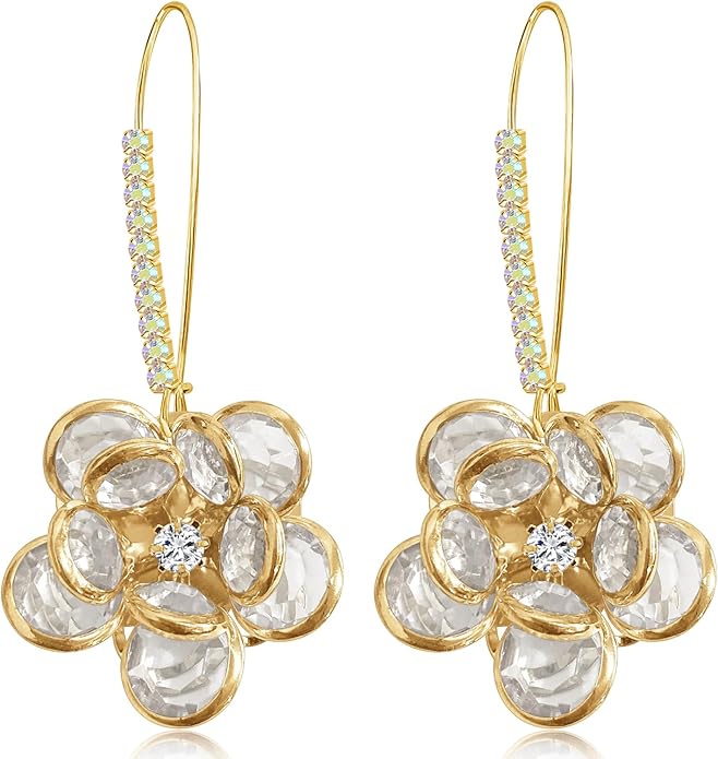 Christmas gifts for people who are hard to buy for: dangly flower earrings