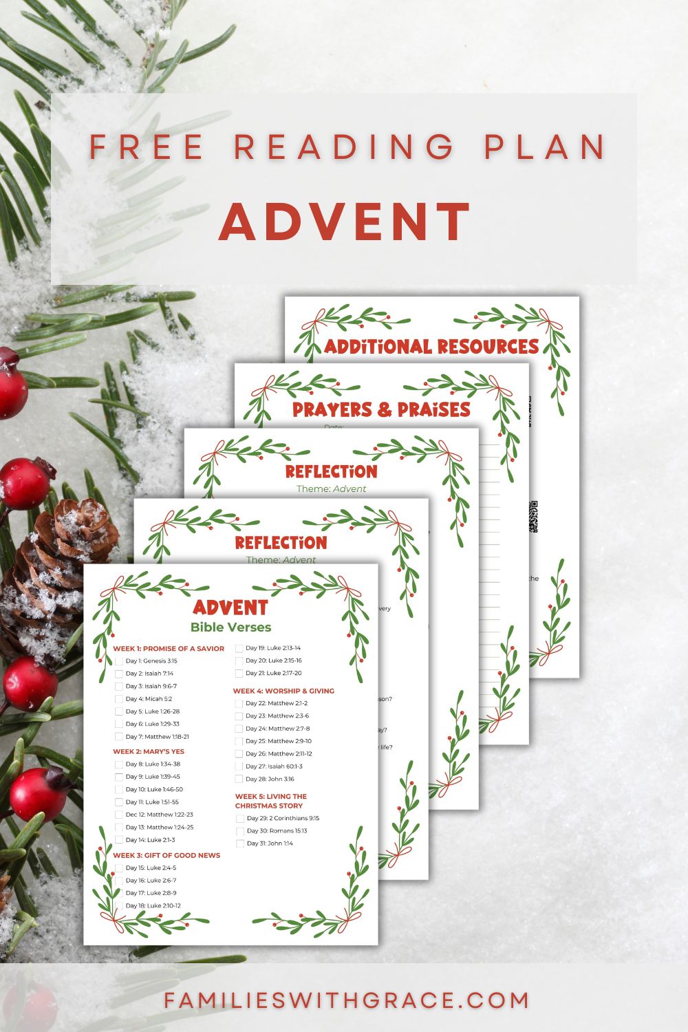 A Free Advent Bible reading plan for moms this Christmas