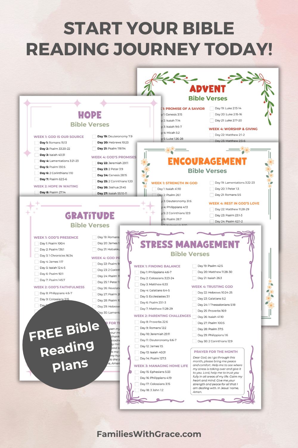 Free Bible reading plans for moms