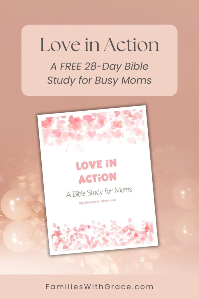 Free Bible study about love for moms Pinterest image 1