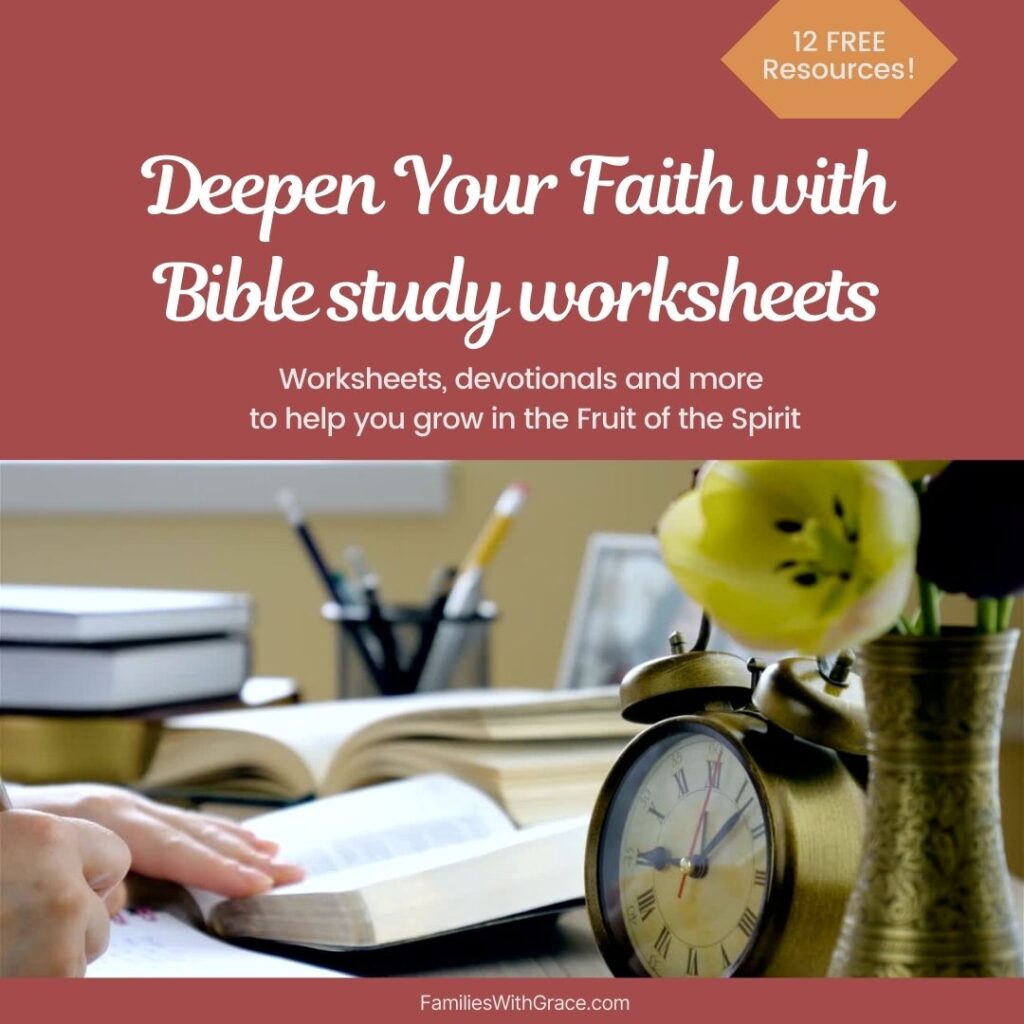 Fruits of the Spirit worksheets for adults