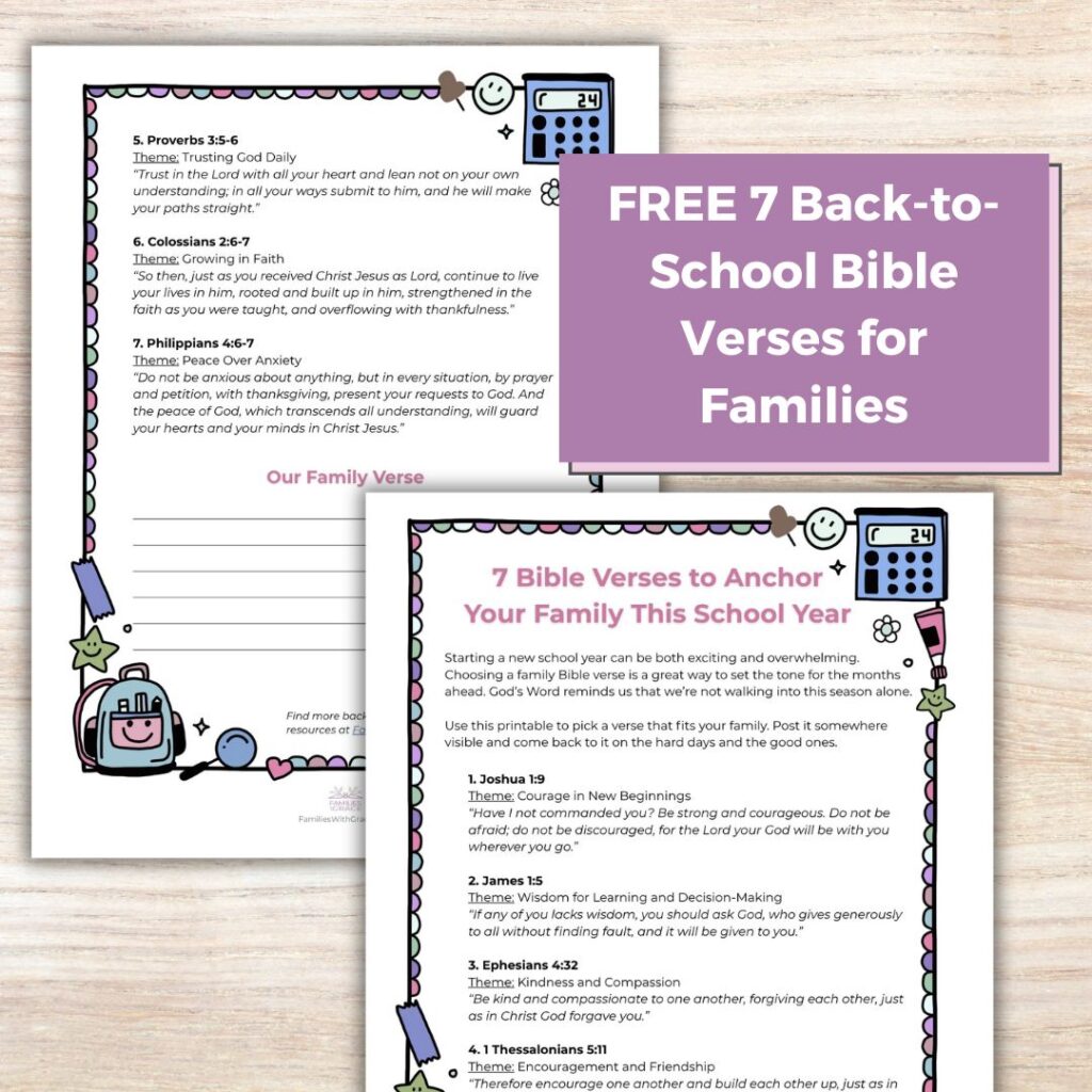 Back-to-School Bible Verses for Families