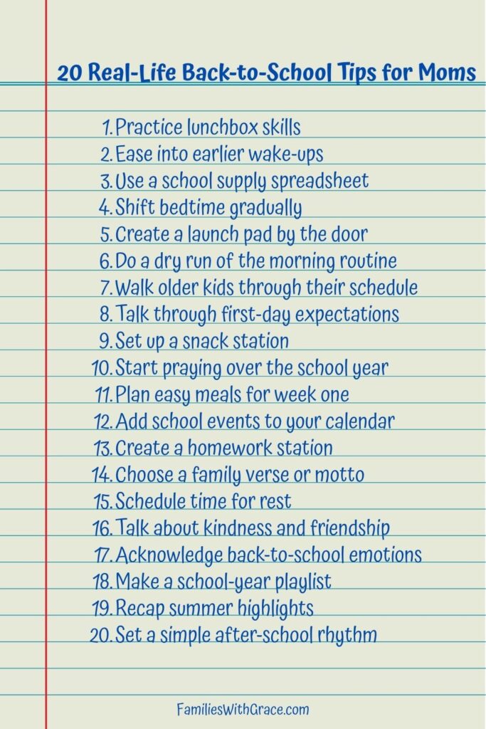Back to school tips for moms Pinterest image 2