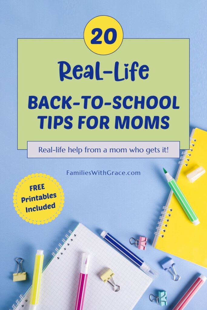 Back to school tips for moms Pinterest image 5