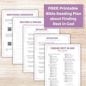 Free Bible reading plan about rest in God