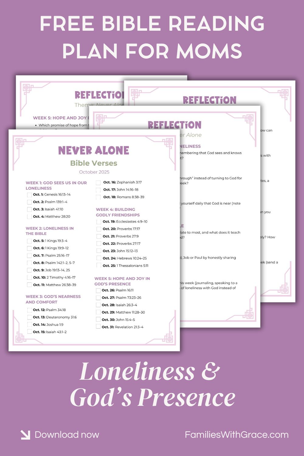 Encouraging Bible verses about loneliness (perfect for moms!)
