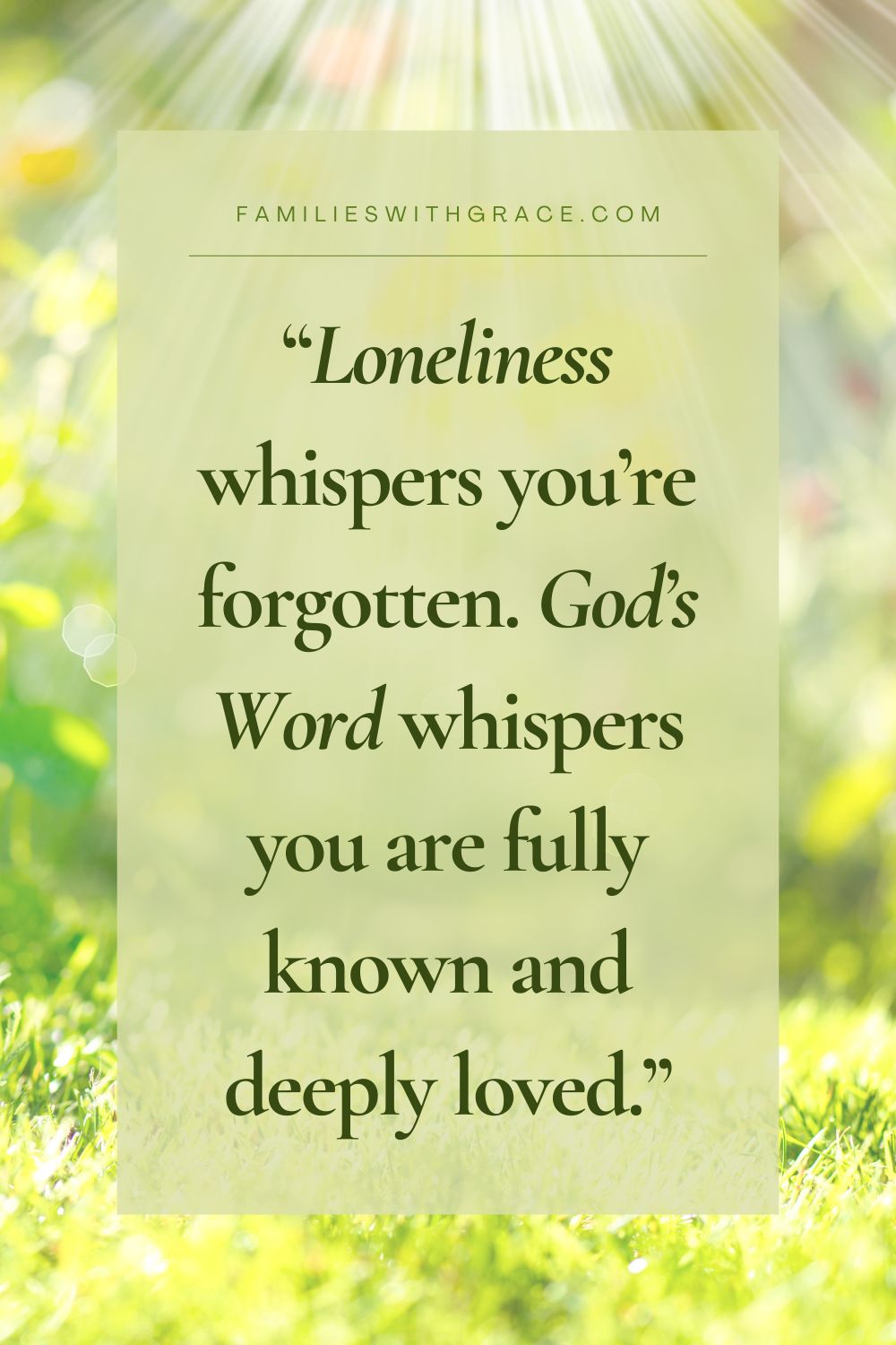 Encouraging Bible verses about loneliness (perfect for moms!)