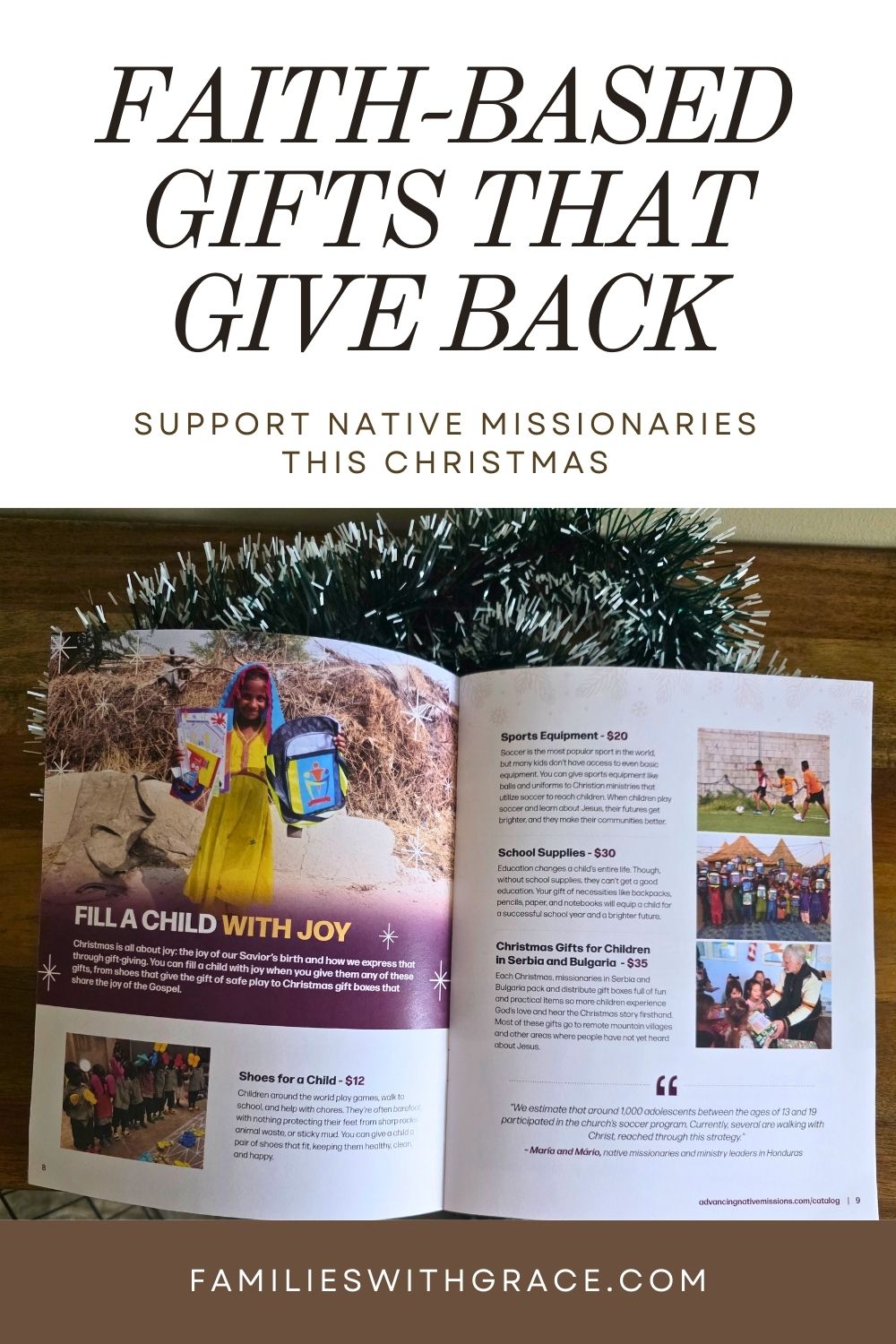 Faith-based Christmas donation gifts that give back