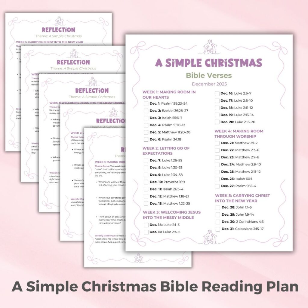 A Simple Christmas Bible reading plan with reflection questions