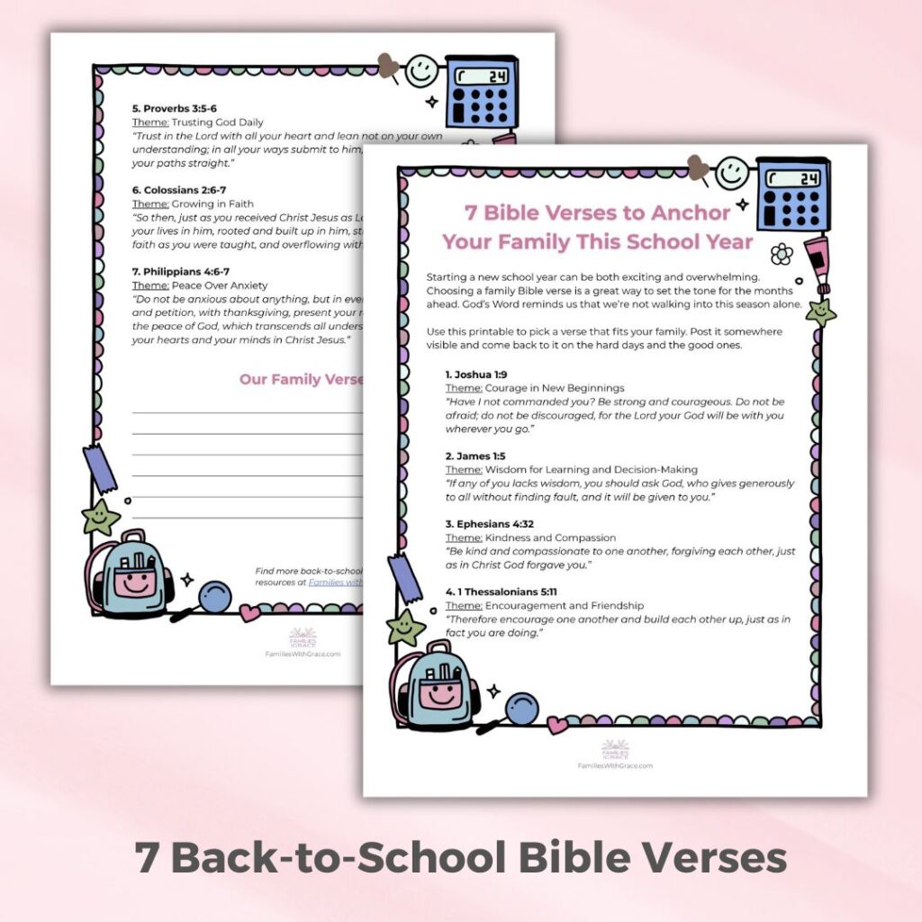 A list of Bible verses perfect for back-to-school